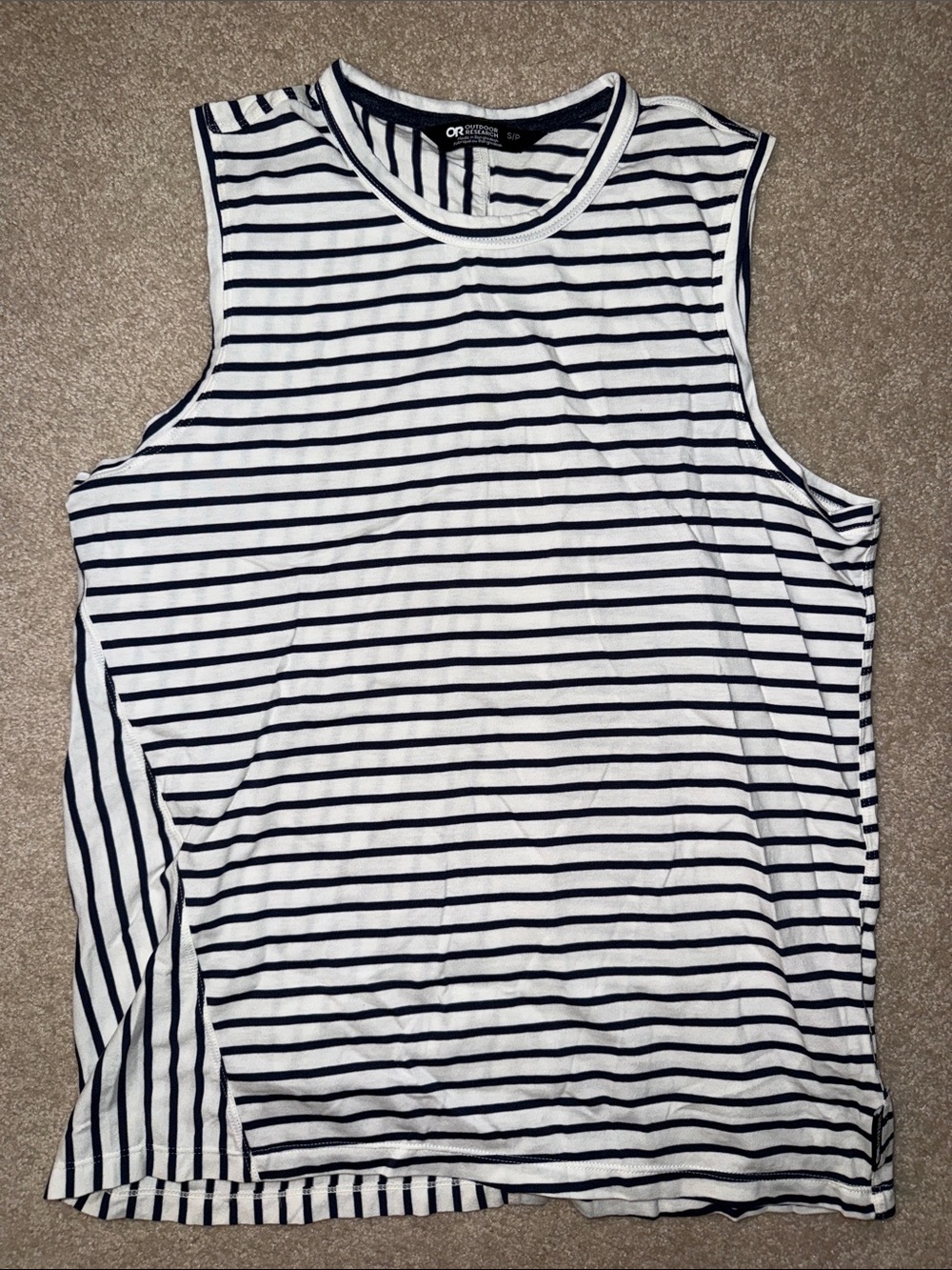 Outdoor Research Women’s Striped Tank Top - White & Navy
